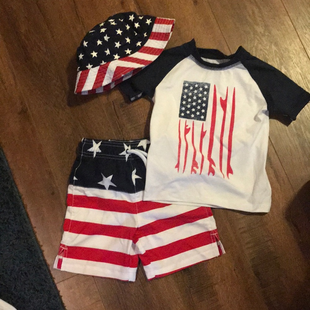 Swim outfit with matching hat